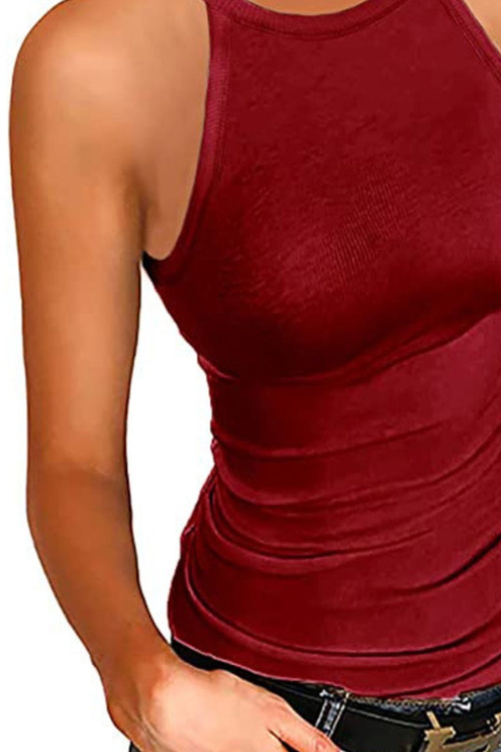 Full Size Round Neck Spaghetti Strap Tank