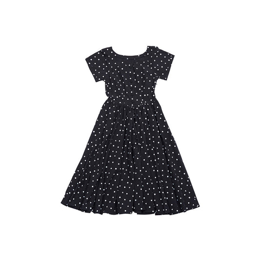 Square Neck Polka Dot Dress - Luna Haru