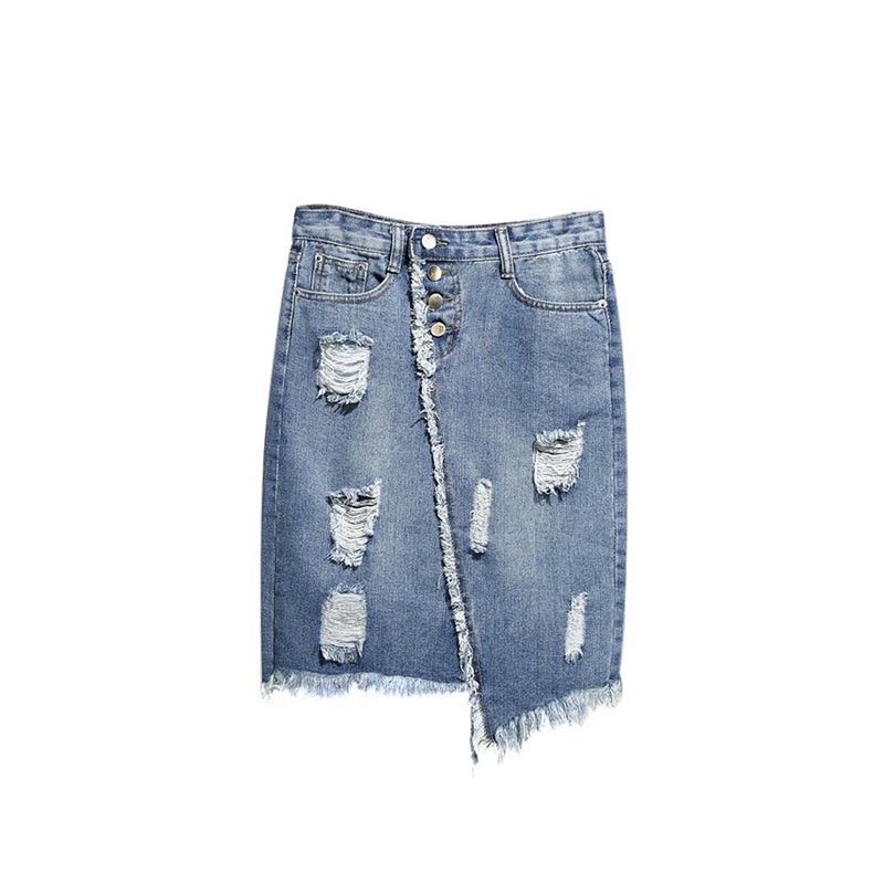 Large Size Denim Skirt - Luna Haru