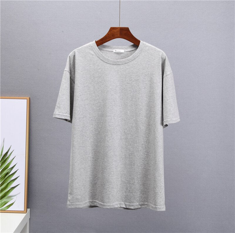 Soft O-neck Solid Tees - Luna Haru