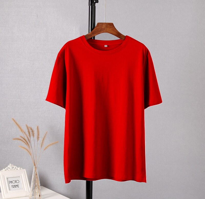 Soft O-neck Solid Tees - Luna Haru