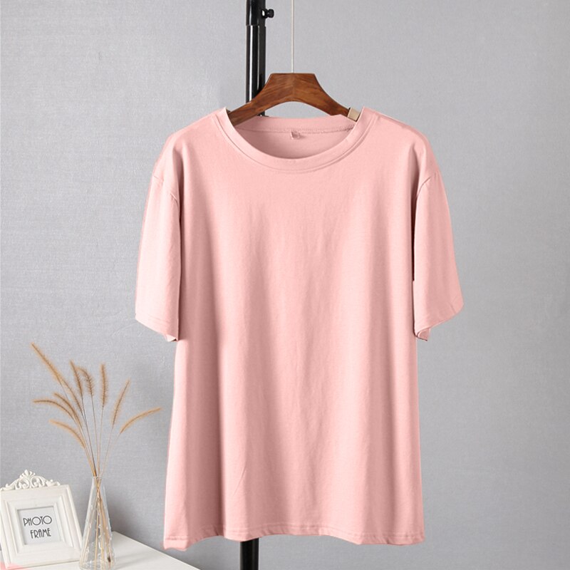 Soft O-neck Solid Tees - Luna Haru