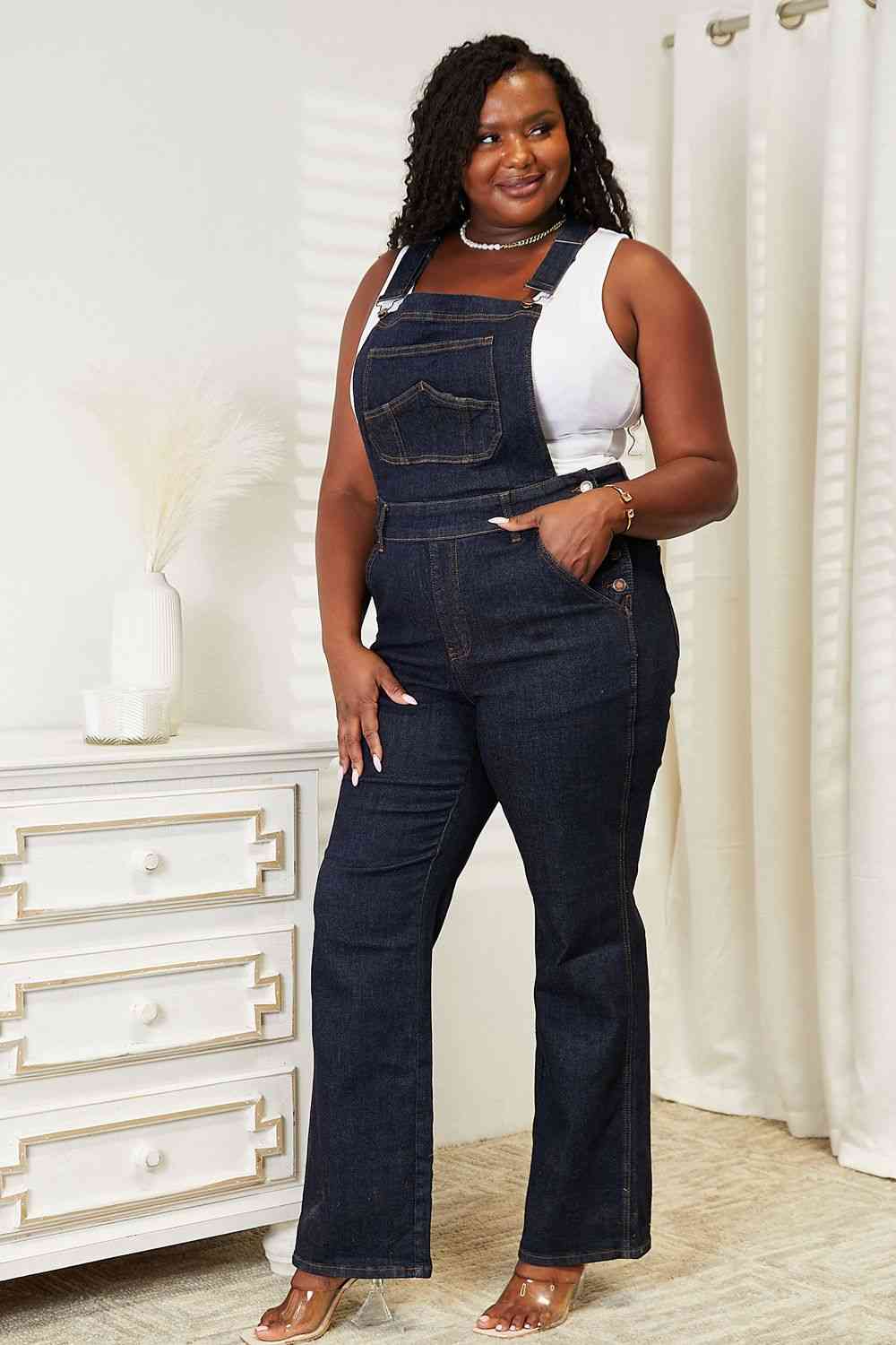 Judy Blue Full Size High Waist Classic Denim Overalls - Luna Haru